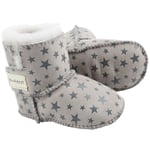 EN FANT booties lammeskinn – grey stars - L