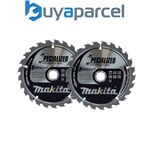 2 x Makita B-62979 165mm x 20mm 25 Teeth Efficut Circular Saw Blade DHS680Z