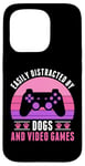 iPhone 15 Pro Easily Distracted by Video Games and Dogs Gamer Women Girls Case