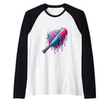 Baseball Bat with Sprinkles Drip Raglan Baseball Tee