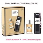 David Beckham Classic 40ml EDT + 150ml Deodorant Spray Gift Set