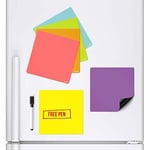 Pack Of 6 Coloured Squares Magnetic Whiteboards That Stick To Your Fridge Dry W