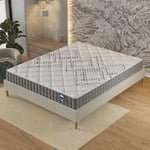 sensoreve-Matelas Eliha 180x200cm-Technologie Hybrid: Ressorts ensachés + Mousse HDensité-Épaisseur 20cm-Soutien Tonique Parfait & indépendance de Couchage-Label SANITIZED(Anti bactérien/acarien)