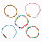 Claire's "be Kind" Fimo Clay Seed Bead Bracelet Set - 5 Pack