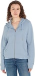 Tommy Hilfiger Women's Hoodie with Zip, Blue (Breezy Blue), M