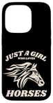 iPhone 14 Pro Just a Girl who Loves Horses for Horse Loving women girls Case