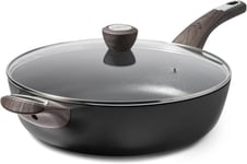 SENSARTE 30cm Deep Nonstick Frying Pan,4.7L Saute Pan with Lid,Large 