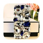 Notre Dame Cute 3D Bling Crystal Diamond Rhinestone Hard Case Cover for iPhone 7 7Plus 5 5S 6 6Plus-Dark Blue Crystal for iPhone X XS