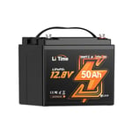 LiTime 12V 50Ah TM Bluetooth Protection Basse Température，LiFePO4 Batterie de Lithium, 50A BMS， MAX. 15000 Cycles, Parfait pour Moteur de pêche à la traîne, Bateau, Yacht， RV, Sondeur de pêche