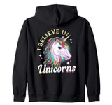 Unicorn rainbow - I believe in unicorns Zip Hoodie