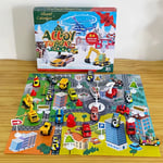 Christmas Advent Calendar Car Toys Military Engineering Fire Truck Car 24 Days