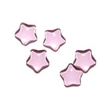 mesbilles - 4 Billes Star Rose - Galet en Verre 20 mm - Billes Plates