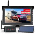 AUTO-VOX Camera de Recul sans Fil avec 7 Pouces 1080P Moniteur，Caméra de Recul Supportant en 2 Caméras，Caméra de Recul Camping Car Vision Nocturne IR，Convient pour Voiture/Remorques/Camion/Caravane