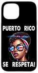 Coque pour iPhone 15 Puerto Rico Se Respeta PR Flag Lunettes de soleil Boricua Bandana