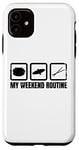 Coque pour iPhone 11 Drôle de tambour Week-end Musique Band Trap Set