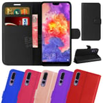 Case For Huawei P20 Pro Phone Leather Magnetic Flip Wallet Stand Cover