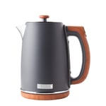 Haden Dorchester Digital Variable Temperature Kettle With Wood Effect Finish, Fast Boil, 3000W, 1.7Litre, Matt Grey CD47