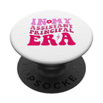 In My Assistant Principal Era School Worker Groovy T-shirt rose PopSockets PopGrip Adhésif