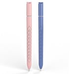 Yenwen Coque Compatible avec Apple Pencil (2024) 3ère Génération, Dégradé de Couleur Silicone Case Cover Protection Coque Accessoires (Rose + Bleu)