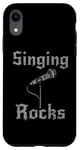 Coque pour iPhone XR Singing Rocks, chanteur chanteur musicien rock Goth