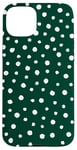 iPhone 15 Plus Dark Green Spotty Animal Print Case