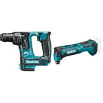 Makita HR166DZ 12V Max Li-Ion CXT Brushless 16mm Rotary Hammer SDS-Plus & TM30DZ 12V Max Li-Ion CXT Multi-Tool - Batteries and Charger Not Included, Blue/Black