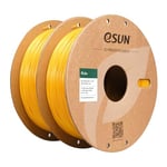 eSUN PLA+ Filament 1.75mm, Renforcé Ténacité Imprimante 3D Filament PLA Plus, Précision Dimensionnelle +/- 0.03mm, 1KG par Bobine, 2 Bobines pour Imprimante 3D, Jaune et Jaune