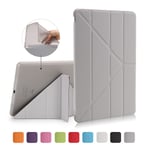 För Ipad 9.7 (2018) / 9.7 (2017) Origami Smart Pu Leather + Tpu Tablet Case Grey