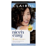 Clairol Nice'n Easy Crème, Natural Looking Oil Infused Permanent Hair Dye, 3 Brown Black