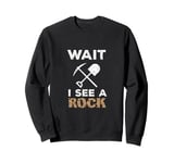 Wait I See A Rock Funny Geologist Cute Rock Climber Geology Sweatshirt