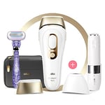 Braun Silk-expert Pro 5 épilateur femme/homme lumière pulsée IPL, tête de précision large et rasoir Venus, alternative à l'épilation laser à la maison, PL 5149, blanc/doré