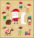 Pack of 5 Santa & Elves Samaritans Charity Christmas Cards Card Packs