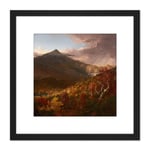 Cole Schroon Mountain Essex New York After Storm 8X8 Inch Square Wooden Framed Wall Art Print Picture with Mount