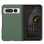 Case for Google Pixel Fold, Carbon Style, 2-Part Design, Green