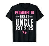 Promoted to Great Uncle 2025 It's A Girl - New Uncle 2025 T-Shirt