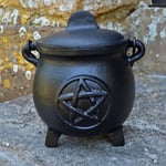 Cast Iron Cauldron Pentagram Large Witch Magic Accessory Wicca Potions 40124