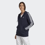 Adidas Essentials 3-stripes French Terry Regular Full-zip Hoodie Hupparit Legend Ink / White