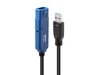 Lindy 43362, 30 m, USB A, USB A, USB 3.2 Gen 1 (3.1 Gen 1), 5000 Mbit/s, Sort, Blå