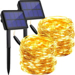 Kinds of Functions Warm Light 200 Lights 22 Meters Solar Copper Wire Lights String Garden Yard Decorative Fairy Lights,