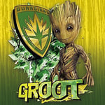 Le Groupe Art Guardians of The Galaxy Volume 2 Groot Loupe sur Toile, Coton, Multicolore, 1.8 x 40 x 40 cm