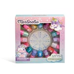 MARTINELIA - Roue de 16 Vernis à Ongles Multicolores et Stickers Licorne - Coffret Cadeau Manucure Enfant - Vernis Colorés à Base d'eau Pour Fille - Set Nail Art Non Nocif - A partir de 3 ans