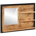 Torana - Miroir avec étagères 80x8x55 cm verre et bois massif manguier