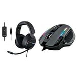 The G-Lab Korp Thallium Casque Gaming USB Son 7.1 Digital Surround & Kult Nitrogen Core Souris Gamer Filaire - Capteur Optique Avago 10 000 DPI, RGB, Poids Ajustable, 11 Boutons Programmables