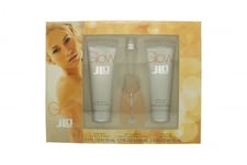 JENNIFER LOPEZ GLOW GIFT SET 50ML EDT + 75ML SHOWER GEL + 75ML BODY LOTION. NEW