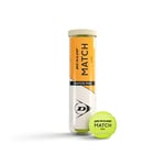 Dunlop Tennis Ball Match Pro - pour Le Sable, Les Courts Durs et l'herbe (4 balles)