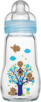 Feel Good Glass Baby Bottle Pack of 1, MAM 260ml Bottle with Medium Flow Teat