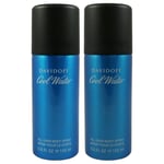 2-Pack Davidoff Cool Water Man Deo Spray 150ml, 150ml