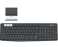 Logitech K375s Multi-Device - tastatur - Russisk - grafitt  elfenbenshvit Inn-enhet