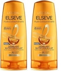 L'Oréal Paris - Démêlant Nutrition Eclat pour Cheveux Secs - Cheveux Nourris - Huiles Rares de Marula & Camélia - Elseve Huile Extraordinaire - 250 ml (Lot de 2)