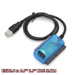 USB to IDE/SATA 3-Use Cable USB 2.0 External Hard Drive Optical Drive Cable 50cm